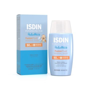 ISDIN Fotoprotector Pediatrics Mineral Baby Слънцезащитен флуид с минерални филтри за бебета и деца SPF50 x50 мл