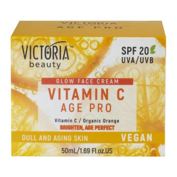 Victoria Beauty Vitamin C Age Pro Дневен озаряващ крем за лице с витамин С и SPF20  x50 мл