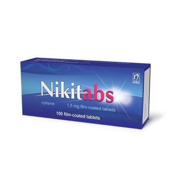 Никитабс при никотинова зависимост 1,5 mg х100 филмирани таблетки Nobel