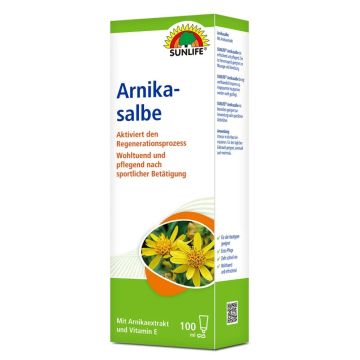 Sunlife Крем с арника за тяло при синини, отоци и травми х100 мл