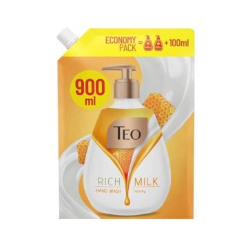 Teo Milk Rich Honey Хидратиращ течен сапун с мед х900 мл, пълнител