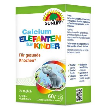 Калций за деца х60 дъвчащи таблетки Sunlife