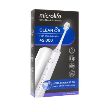 Microlife Clean S5 Звукова електрическа четка за зъби х1 брой, White