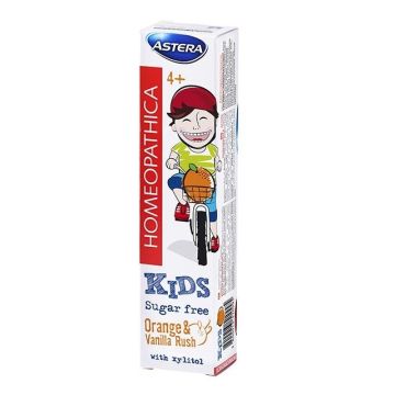 Astera Homeopathica Kids 4+ Детска паста за зъби с вкус на портокал 50 мл