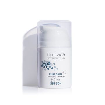 Biotrade Pure Skin Озаряващ и регенериращ дневен крем с ниацинамид и хиалуронова киселина SPF50+ х50 мл