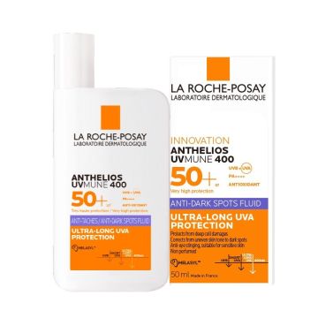La Roche-Posay Anthelios UVMune 400 Слънцезащитен флуид за лице против тъмни петна SPF50+ х50 мл