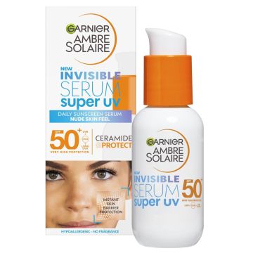 Garnier Ambre Solaire Invisible Serum Super UV SPF50+ Слънцезащитен серум за лице x30 мл