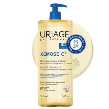 Uriage Xemose C8+ Измиващо душ-олио за тяло за суха кожа х1 литър