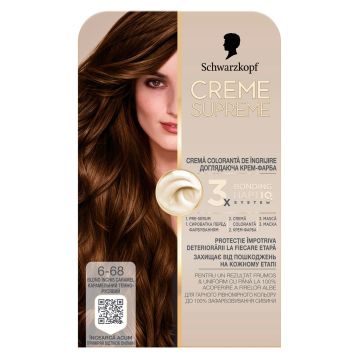 Schwarzkopf Creme Supreme Дълготрайна боя за коса, 6-68 Dark Intense Red