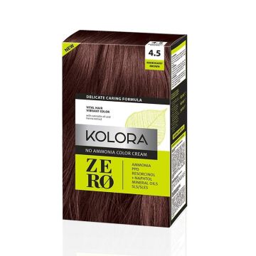 Kolora Zero Безамонячна полутрайна крем-боя за коса 4.5 Кафяв махагон