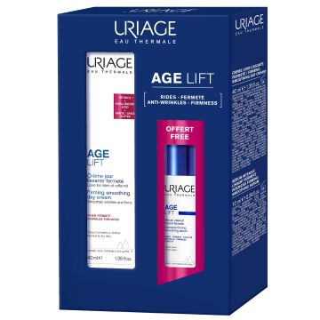 Uriage Age Lift Промо комплект Уплътняващ коригиращ дневен крем с лифтинг ефект за нормална към суха кожа и  Интензивен коригиращ серум с лифтинг ефект за всеки тип кожа