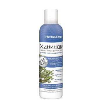 Herbal Time Хининов мицеларен шампоан против косопад х200 мл