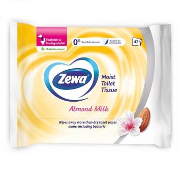 Zewa Almond Milk Мокри кърпички x42 броя