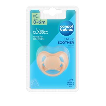 Canpol Babies Каучукова залъгалка от 0 до 6 месеца х1 брой, кремава