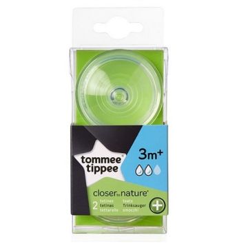 Tommee Tippee Биберон за хранене Anti - Colic Advance Medium - 2 капки за деца над 3 месеца  x2 броя