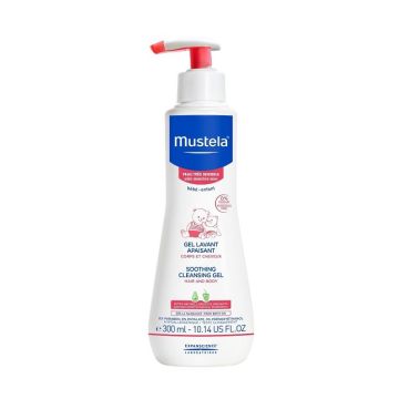 Mustela Измиващ гел за коса и тяло за бебета и деца с чувствителна и много чувствителна кожа х300 мл