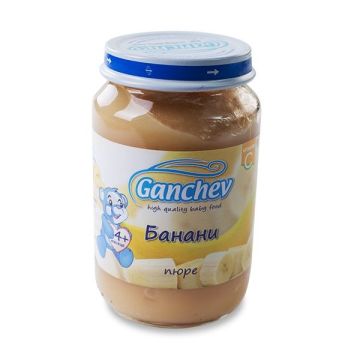 Ganchev Пюре банани за бебета и деца от 4 месечна възраст х190 грама