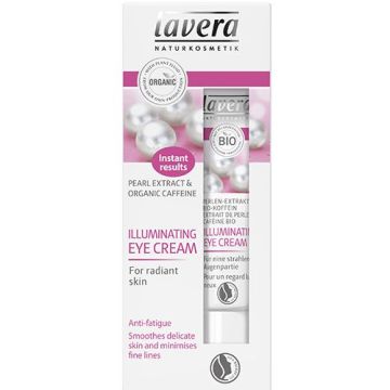 Lavera Illuminating Околоочен крем за лице с перлен екстракт и био кофеин х15 мл