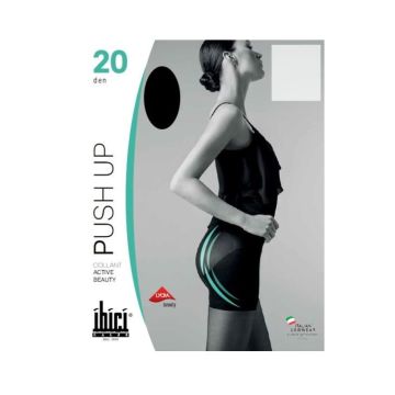 Ibici Push-Up 20 Den Дамски чорапогащник с двойно покритие, цвят Argile, размер S