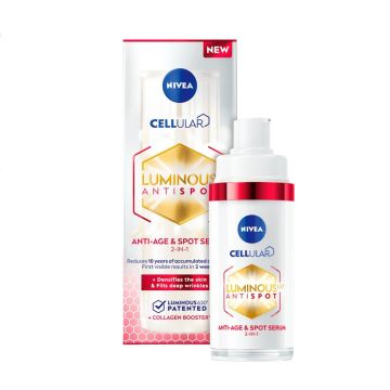 Nivea Cellular Luminous 630 2 in 1 Anti-age & Spot Серум за лице против бръчки и пигментни петна x30 мл