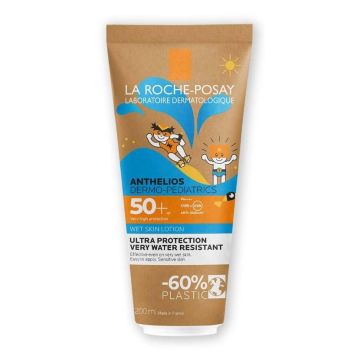 La Roche-Posay Anthelios Dermo-Pediatrics Wet Skin Слънцезащитен лосион за деца за влажна или суха кожа SPF50+ x200 мл