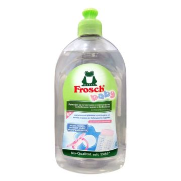 Frosch Baby Препарат за почистване и изплакване на бебешки съдове и биберони x500 мл