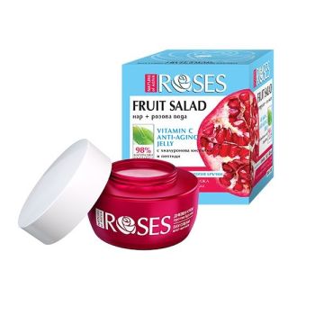 Nature of Agiva Fruit Salad Гел крем за лице против бръчки с  Витамин C, екстракт от нар и розова вода x50 мл