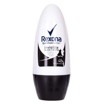 Rexona Invisible Black&White Део рол-он против изпотяване за жени х50 мл