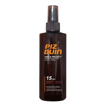 Piz Buin Tan & Protect Слънцезащитен спрей-олио за тяло за бърз тен SPF15 х150 мл