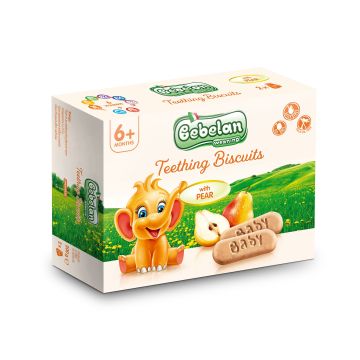 Bebelan Teething Biscuits Бебешки бисквити с вкус на круша за деца над 6 месеца х200 грама