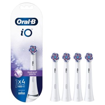 Oral-B iO Накрайник за електрическа четка за зъби, Radiant White x4 броя