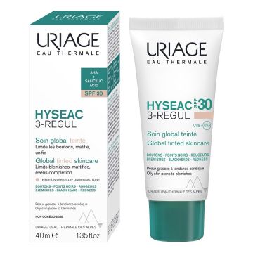 Uriage Hyseac 3-Regul Тониран крем за лице за мазна кожа SPF30 x40 мл