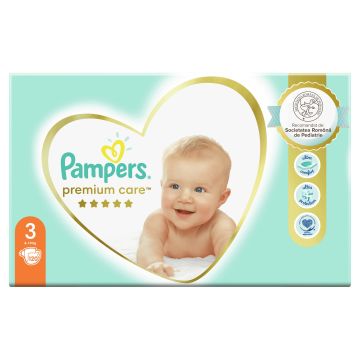 Pampers Premium Care 3 Midi Бебешки пелени 6-10кг х120 броя