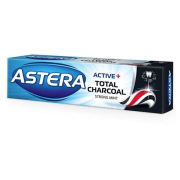 Astera Active+ Total Charcoal Паста за зъби с активен въглен х100 мл