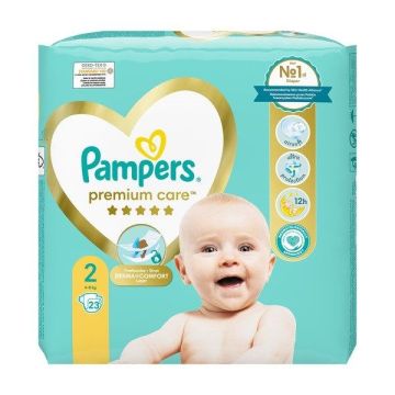 Pampers Premium Care 2 Mini Пелени за деца от 4 до 8 килограма x23 броя