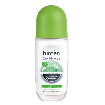 Bioten Clay Minerals Дезодорант рол-он против изпотяване с минерали x50 мл