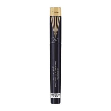 Max Factor Masterpiece 2 in 1 Lash WOW Volume & Length Спирала за мигли x7 мл, Midnight Black
