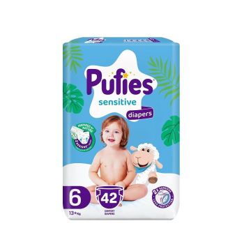 Pufies Sensitive 6 Пелени за деца с тегло над 13 килограма x42 броя
