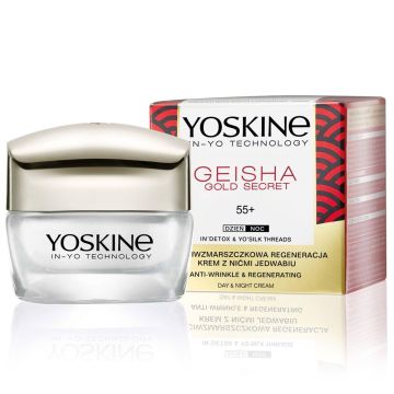 Yoskine Geisha Gold Secret Крем за лице против бръчки с регенериращ ефект 55+ x50 мл