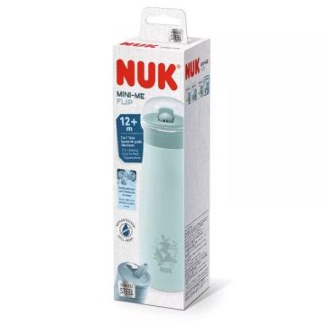 Nuk Mini Me Flip Stainless Чаша за пиене със сламка 12 м+ x500 мл, Глобус