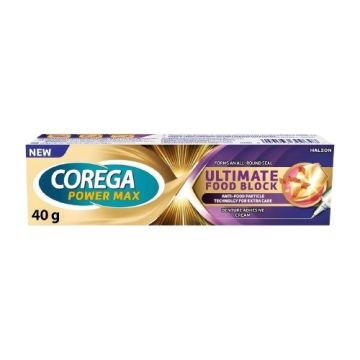 Corega Ultimate Food Block Фиксиращ крем за зъбни протези х40 г
