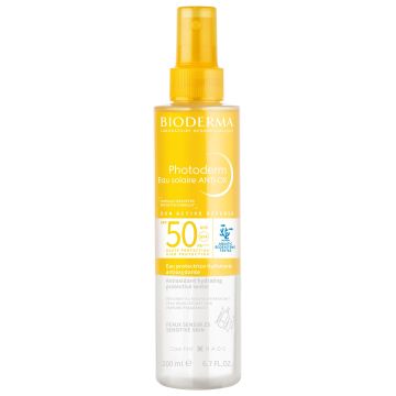 Bioderma Photoderm ANTI-OX Двуфазна слънцезащитна вода SPF50 за лице, тяло и коса x200 мл