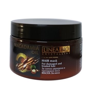 Linea Bio Crystalline Дълбоко подхранваща маска за коса с масло от макадамия х250мл