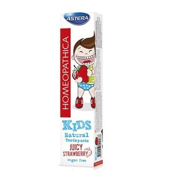 Astera Homeopathica 0+ Детска паста за зъби с вкус на ягода х50 мл
