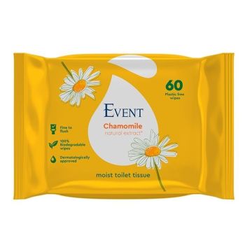 Event Chamonile Влажна тоалетна хартия с екстракт от лайка x60 броя