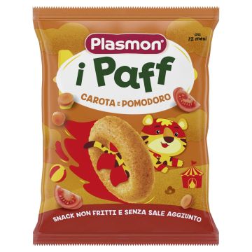 Plasmon Paff Хрупанки с домат и морков за деца над 12-месечна възраст x15 грама