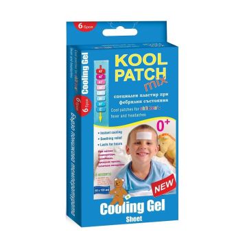 Kool Patch Микс Лепенка с гел за намаляване на телесната температура, за деца х6 броя Abopharma