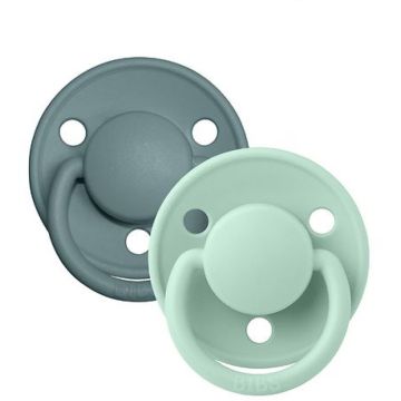 BIBS De Lux Залъгалка силикон 0-36 месеца x2 броя, Nordic Mint/Island Sea