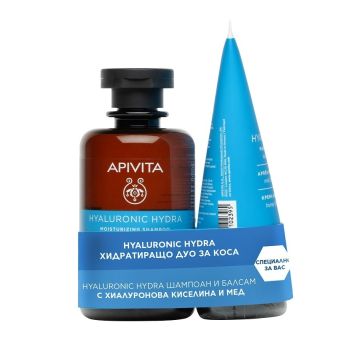 Apivita Комплект за коса Интензивно хидратиращо ДУО за коса с хиалуронова киселина