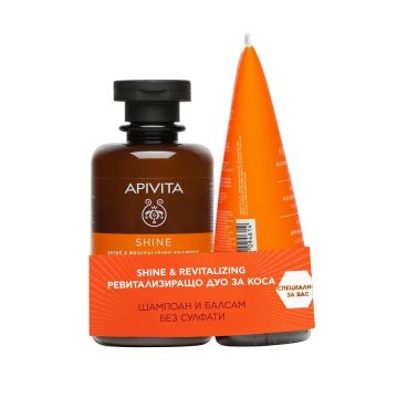 Apivita Комплект Shine & Revitalizing Ревитализиращо дуо за коса